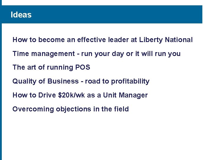 Ideas How to become an effective leader at Liberty National Time management - run
