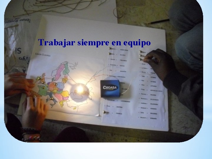 Trabajar siempre en equipo 