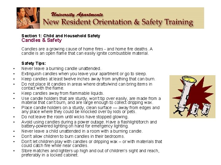 Section 1: Child and Household Safety Candles & Safety Candles are a growing cause