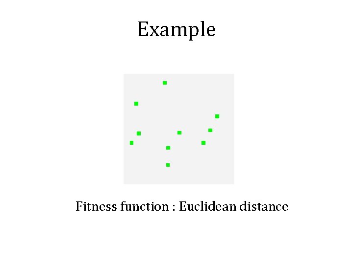 Example Fitness function : Euclidean distance 