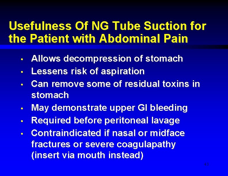 Usefulness Of NG Tube Suction for the Patient with Abdominal Pain • • •