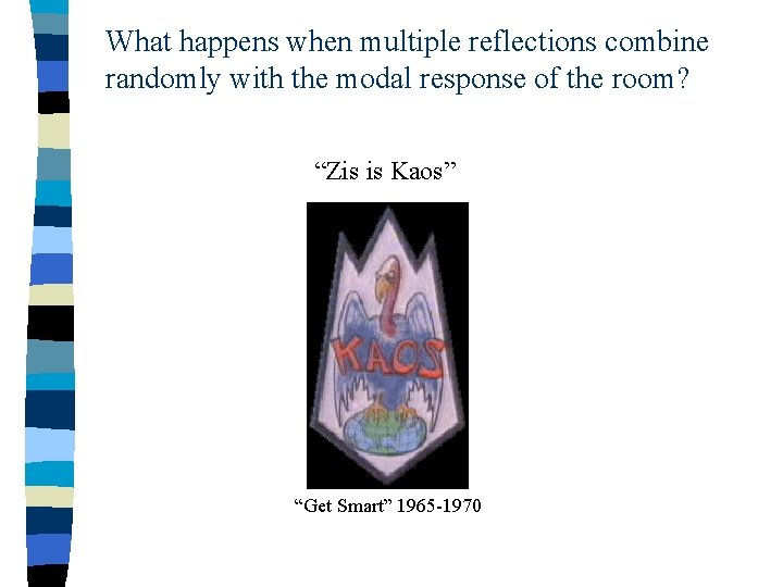 What happens when multiple reflections combine randomly with the modal response of the room?