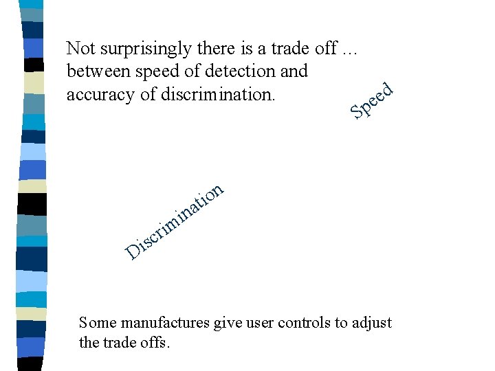 Not surprisingly there is a trade off … between speed of detection and d