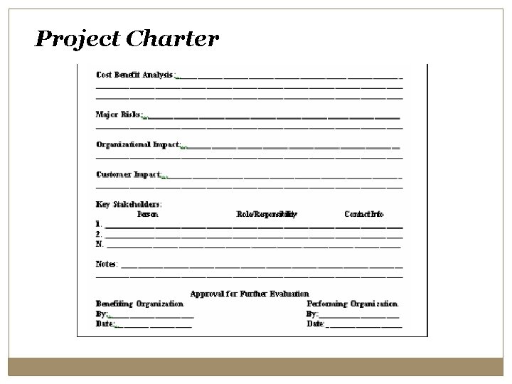 Project Charter 