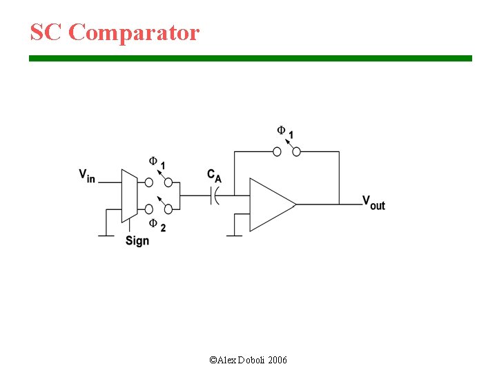 SC Comparator ©Alex Doboli 2006 