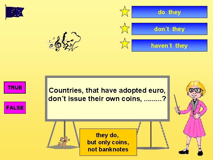 do they don´t they haven´t they TRUE Countries, that have adopted euro, don´t issue