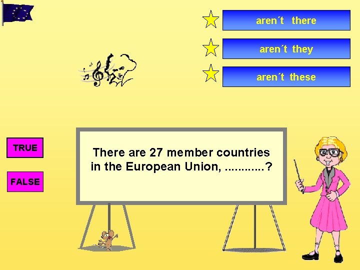 aren´t there aren´t they aren´t these TRUE FALSE There are 27 member countries in