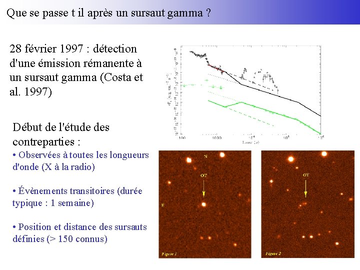 Que se passe t il après un sursaut gamma ? 28 février 1997 :