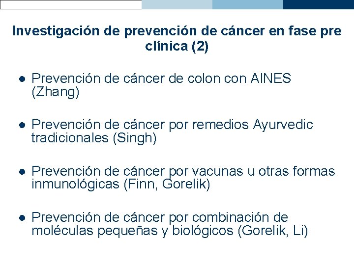 Investigación de prevención de cáncer en fase pre clínica (2) l Prevención de cáncer