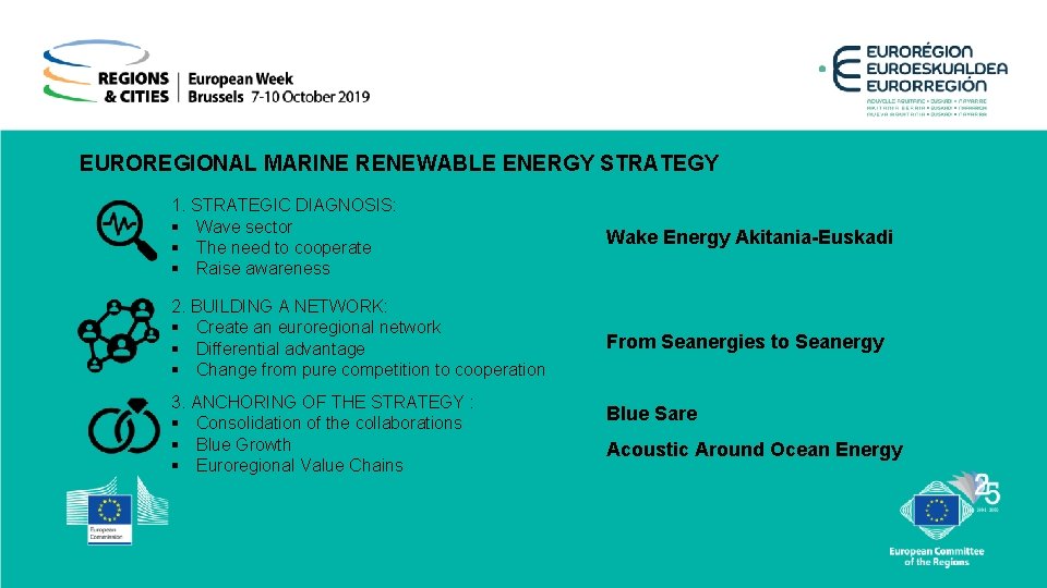 EUROREGIONAL MARINE RENEWABLE ENERGY STRATEGY 1. STRATEGIC DIAGNOSIS: § Wave sector § The need