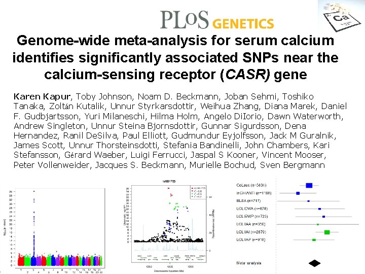 Genome-wide meta-analysis for serum calcium identifies significantly associated SNPs near the calcium-sensing receptor (CASR)