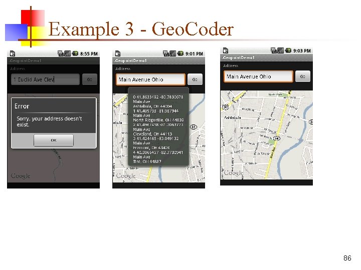 Example 3 - Geo. Coder 86 