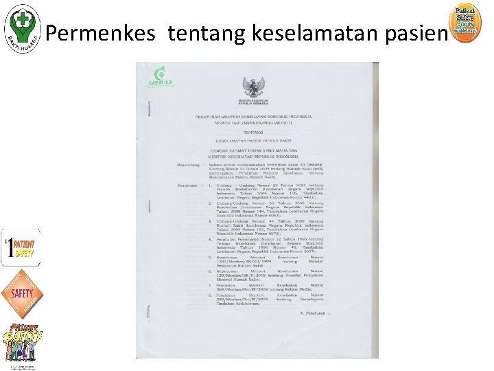 Permenkes tentang keselamatan pasien 