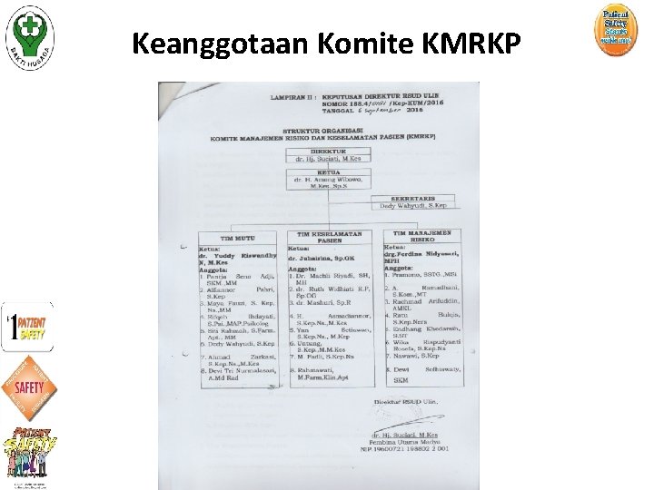 Keanggotaan Komite KMRKP 