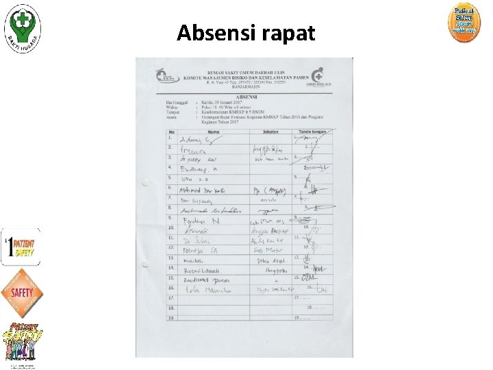 Absensi rapat 