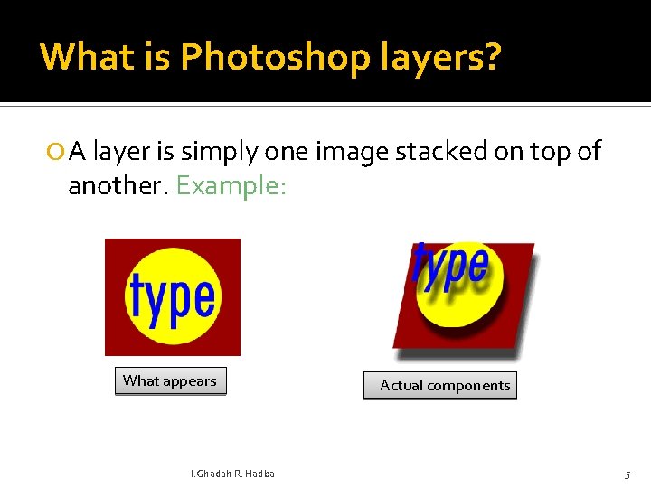 What is Photoshop layers? A layer is simply one image stacked on top of