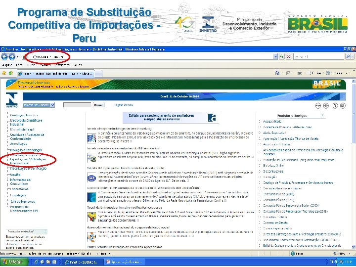 Programa de Substituição Competitiva de Importações Peru 