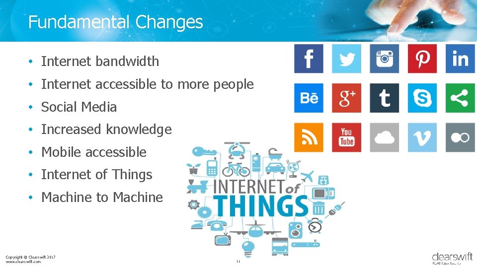Fundamental Changes • Internet bandwidth • Internet accessible to more people • Social Media
