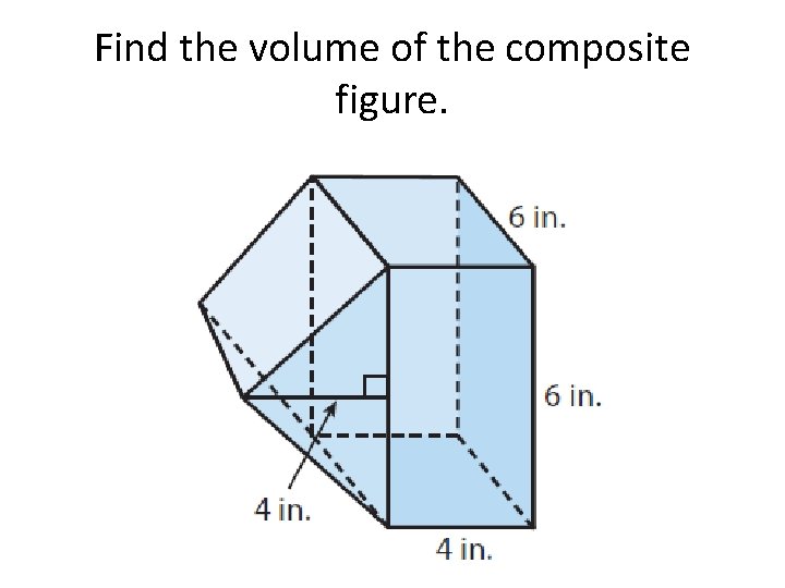 Find the volume of the composite figure. 