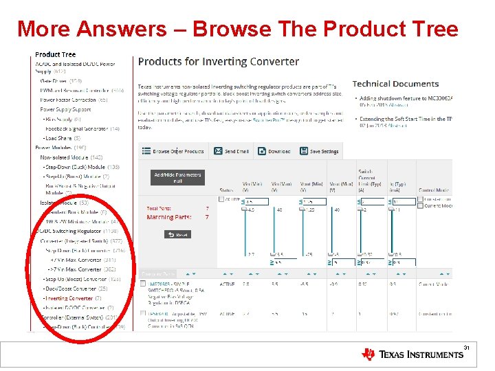 More Answers – Browse The Product Tree 31 