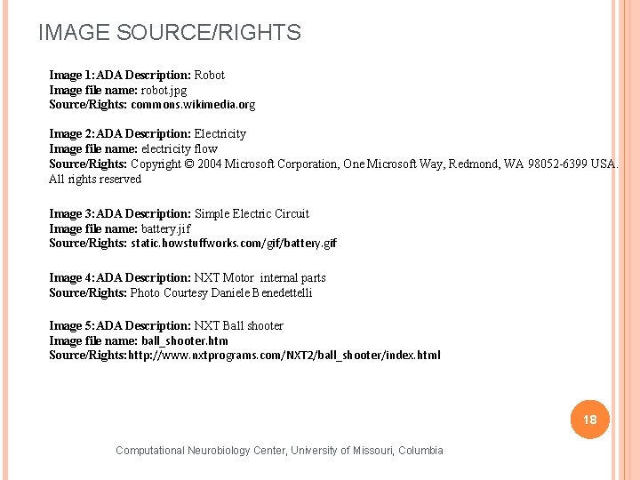 IMAGE SOURCE/RIGHTS Image 1: ADA Description: Robot Image file name: robot. jpg Source/Rights: commons.