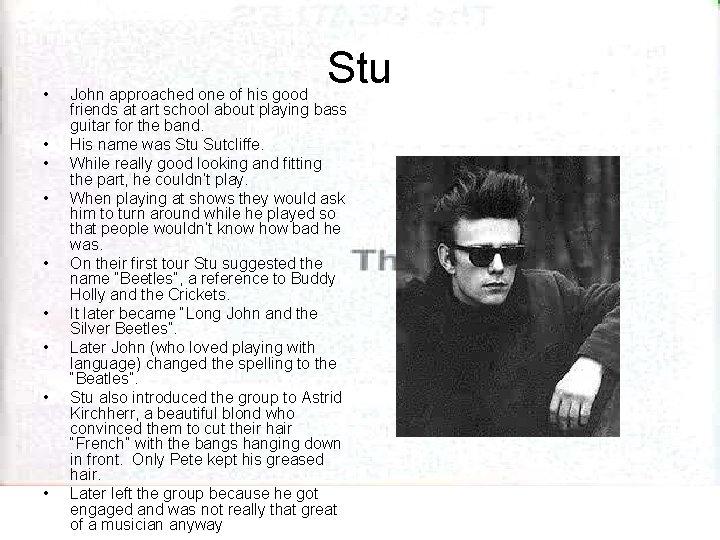  • • • Stu John approached one of his good friends at art