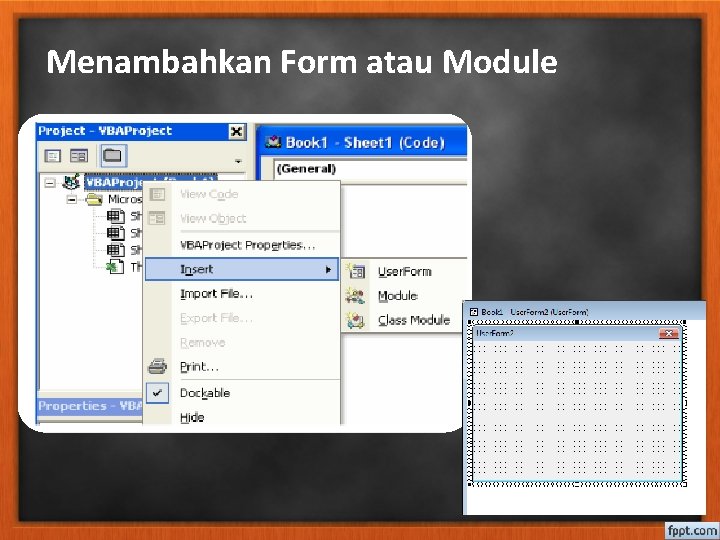 Menambahkan Form atau Module 