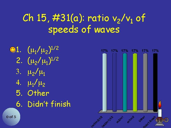Ch 15, #31(a): ratio v 2/v 1 of speeds of waves 1. 2. 3.