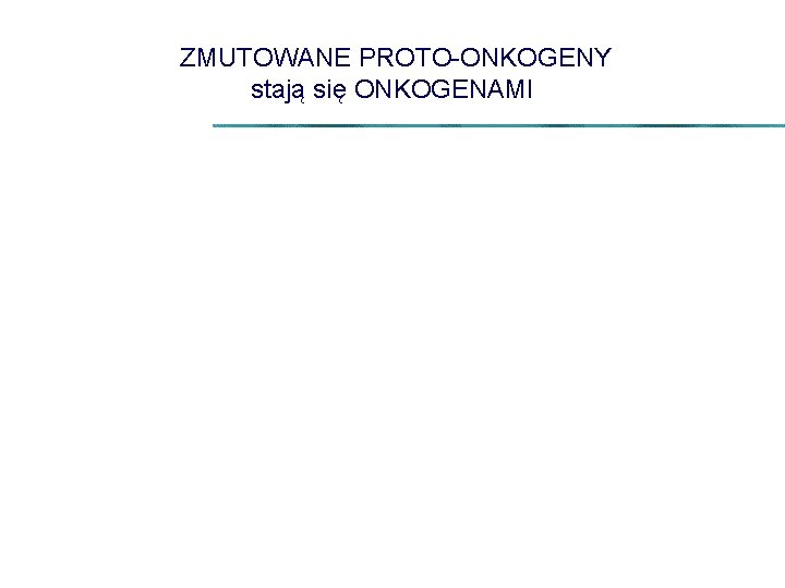  ZMUTOWANE PROTO-ONKOGENY stają się ONKOGENAMI 