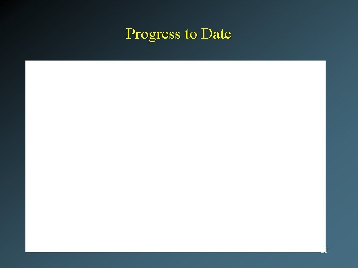 Progress to Date 20 
