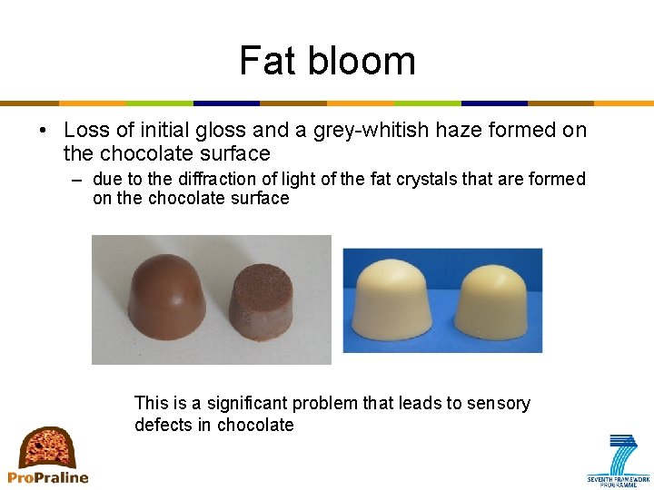 Fat bloom • Loss of initial gloss and a grey-whitish haze formed on the