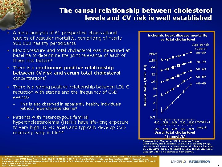 The causal relationship between cholesterol levels and CV risk is well established • A