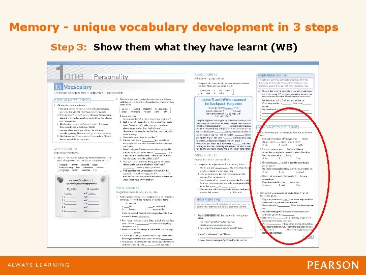 Memory - unique vocabulary development in 3 steps Step 3: Show them what they