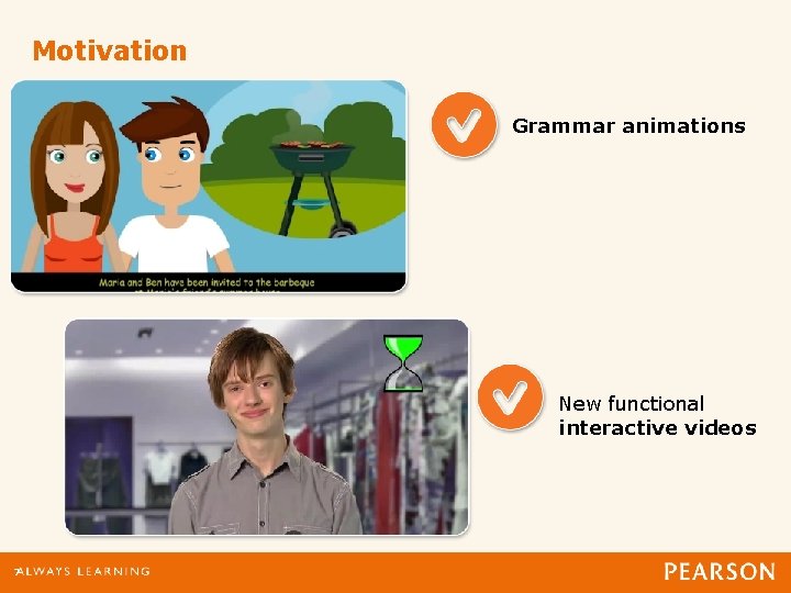 Motivation Grammar animations New functional interactive videos 7 