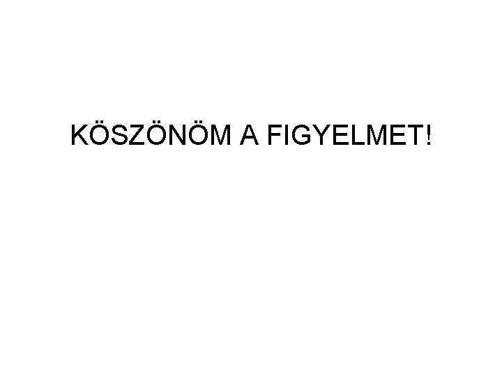 KÖSZÖNÖM A FIGYELMET! 