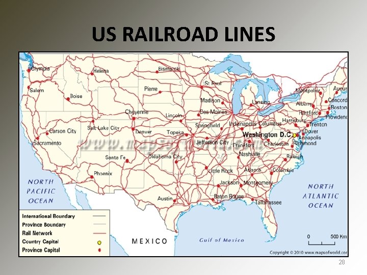 US RAILROAD LINES 28 