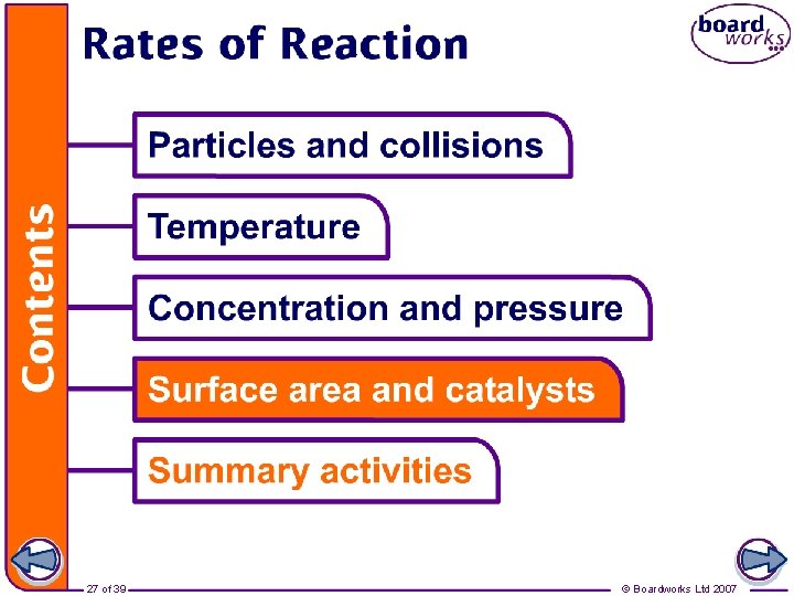 27 of 39 © Boardworks Ltd 2007 