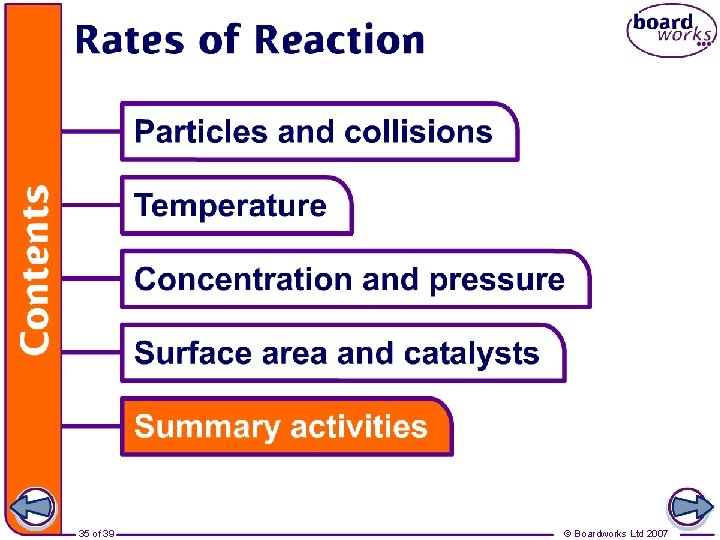 35 of 39 © Boardworks Ltd 2007 