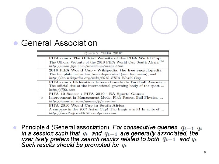 l General Association l Principle 4 (General association). For consecutive queries in a session