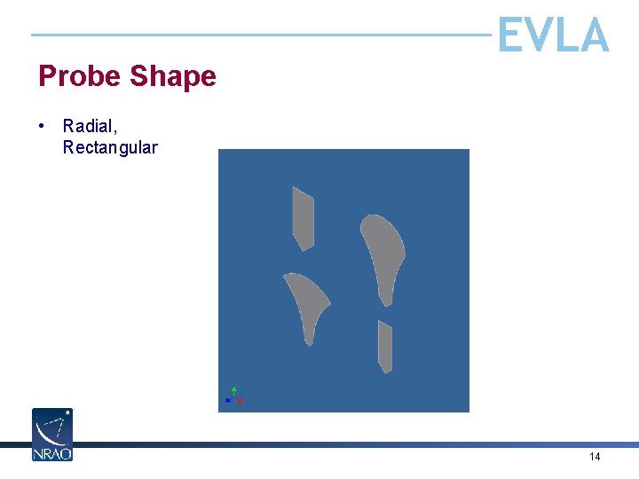 Probe Shape EVLA • Radial, Rectangular 14 
