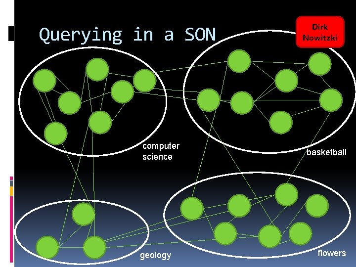 Querying in a SON computer science geology Dirk Nowitzki basketball flowers 