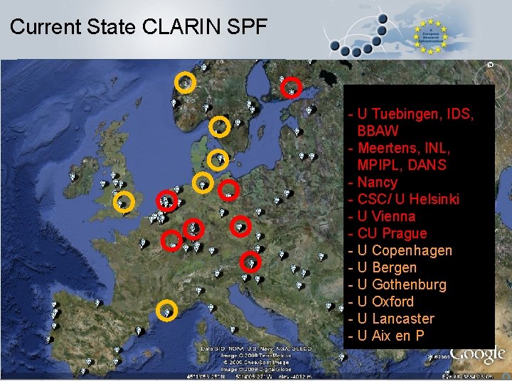 Current State CLARIN SPF State SPF - U Tuebingen, IDS, BBAW - Meertens, INL,