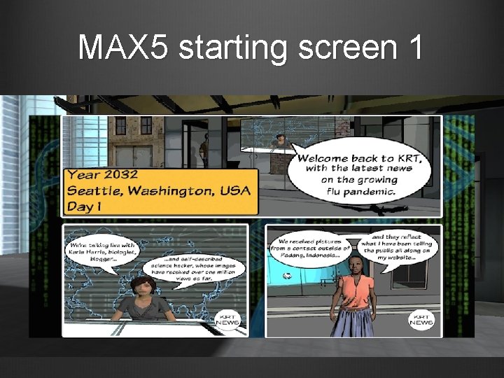 MAX 5 starting screen 1 