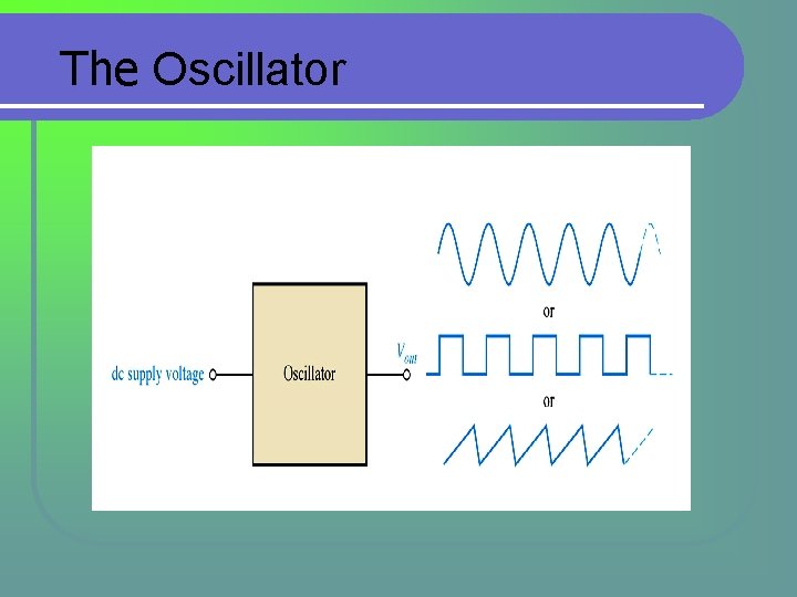 The Oscillator  The Oscillator