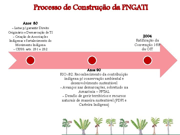 Processo de Construção da PNGATI Anos 80 - Lutas p/ garantir Direito Originário e