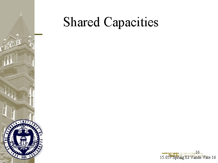 Shared Capacities 16 15. 057 Spring 02 Vande Vate 16 