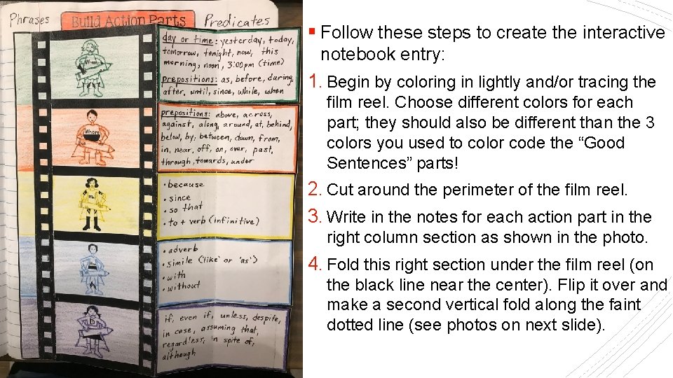 § Follow these steps to create the interactive notebook entry: 1. Begin by coloring