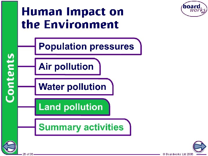 26 of 36 © Boardworks Ltd 2006 