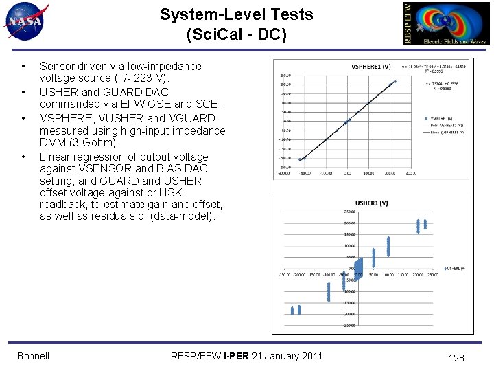 System-Level Tests (Sci. Cal - DC) • • Sensor driven via low-impedance voltage source