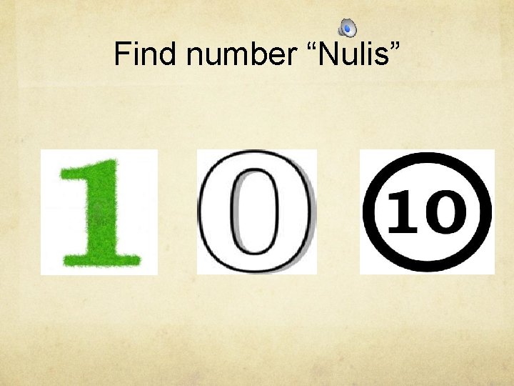 Find number “Nulis” 
